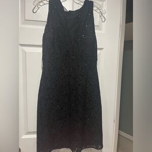 Black shimmer party dress